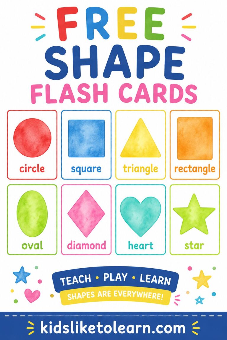 Free Shape Flashcards for Kids (Printable PDF)